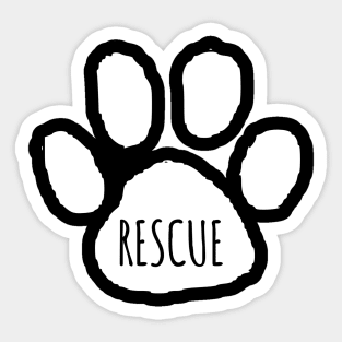 Rescue Dog dad mom woman gift funny cute canine owner Sticker